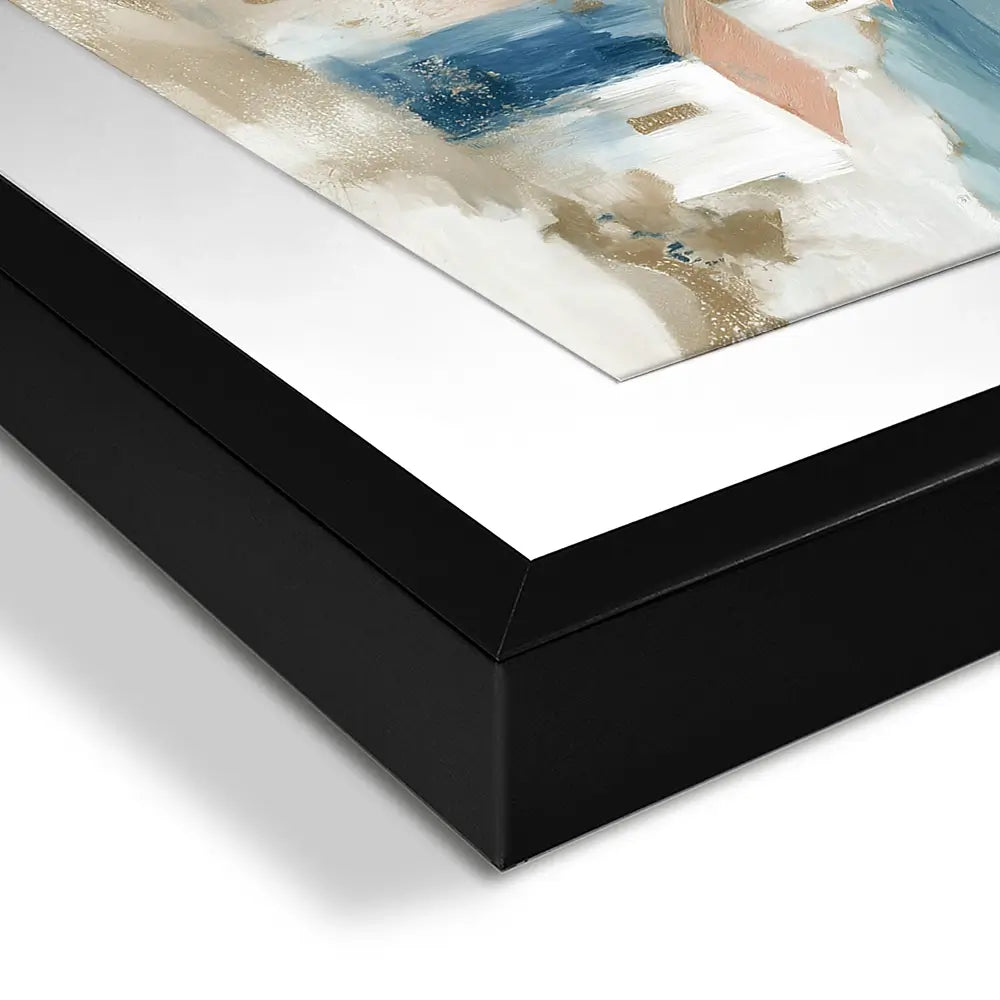 Hillside Village Above The Sea Framed Art Print Hillside Village Above The Sea Framed Art Print wall art product Chromatic Storm Studio