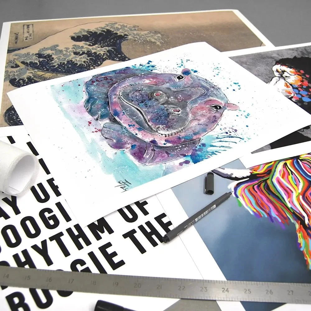 Hippo Art Print Hippo Art Print wall art product Jamie Taylor