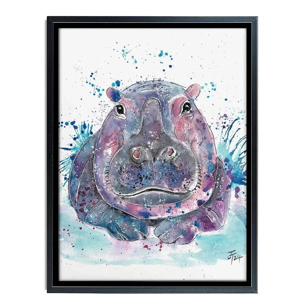 Hippo Canvas Print Hippo Canvas Print wall art product Jamie Taylor