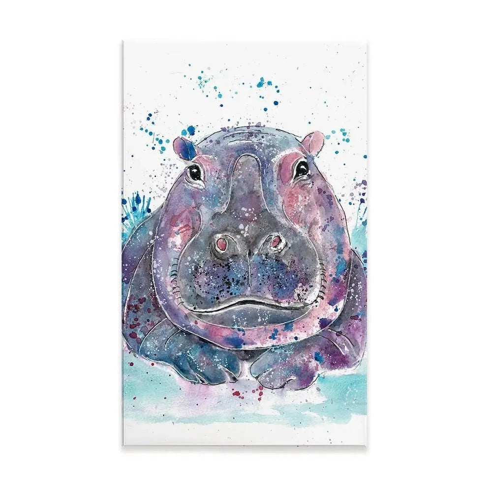 Hippo Canvas Print Hippo Canvas Print wall art product Jamie Taylor