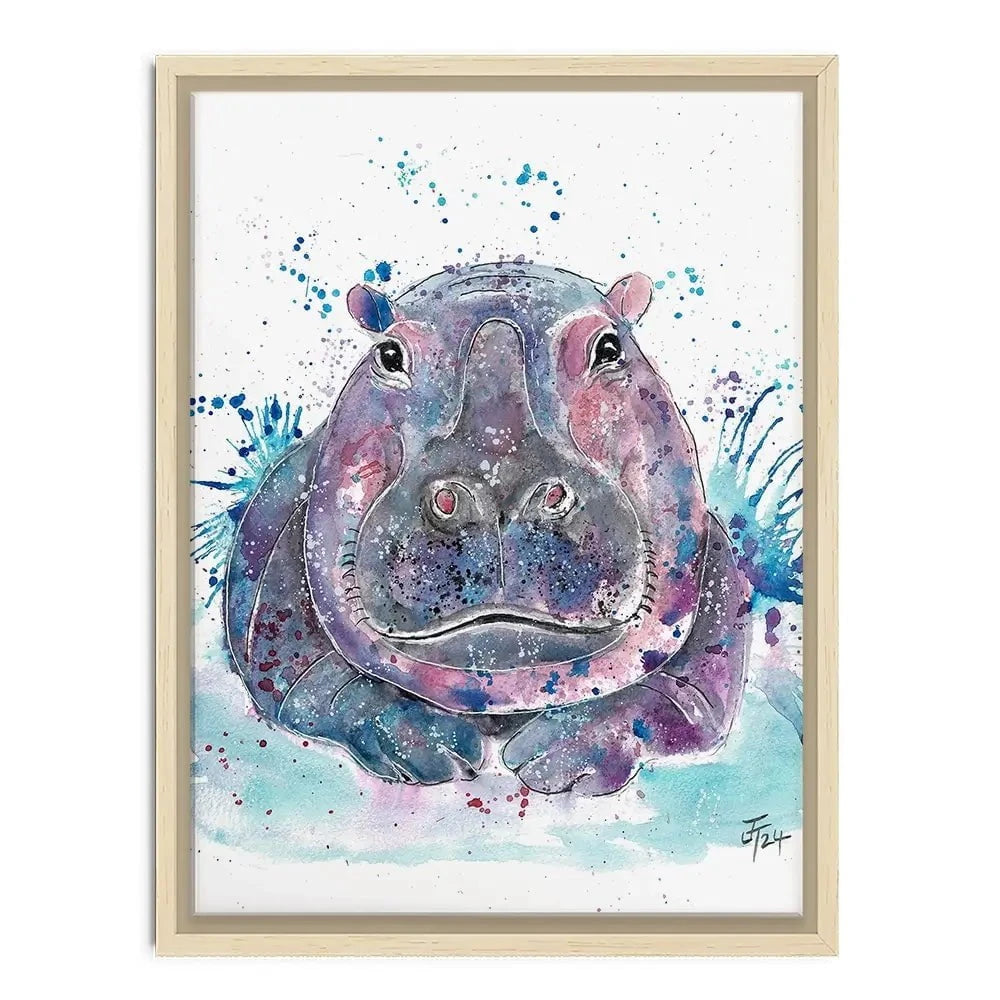 Hippo Canvas Print Hippo Canvas Print wall art product Jamie Taylor