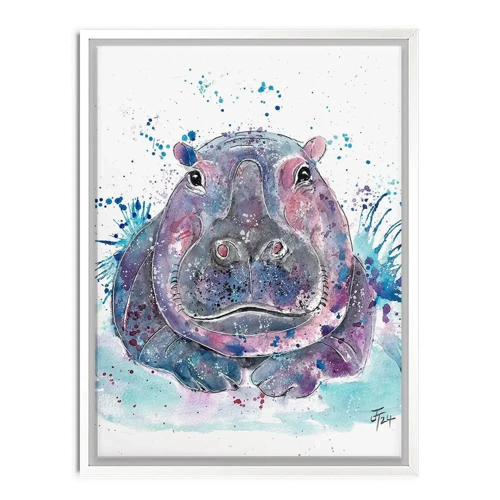 Hippo Canvas Print Hippo Canvas Print wall art product Jamie Taylor