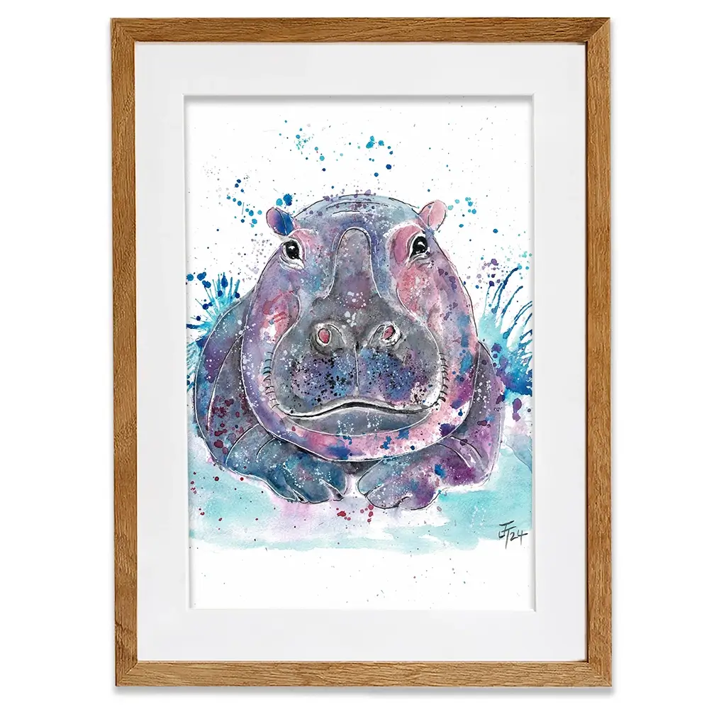 Hippo Framed Art Print Hippo Framed Art Print wall art product Jamie Taylor