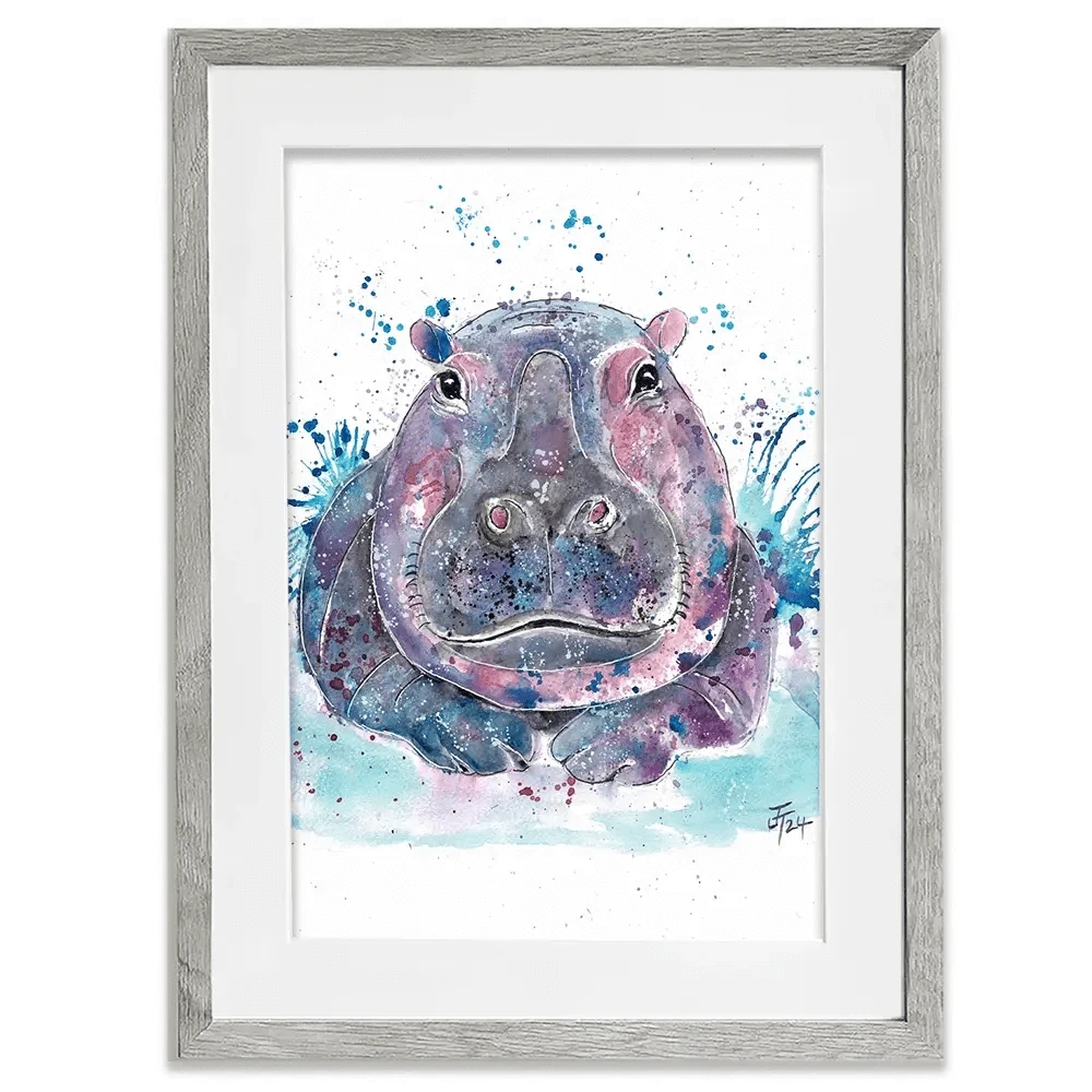 Hippo Framed Art Print Hippo Framed Art Print wall art product Jamie Taylor