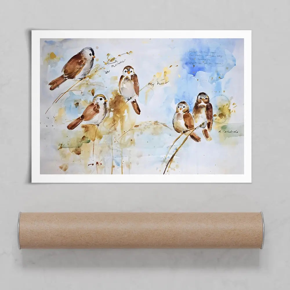Holy Conversation Sparrows Art Print Holy Conversation Sparrows Art Print wall art product Tiffani Taylor - Independent