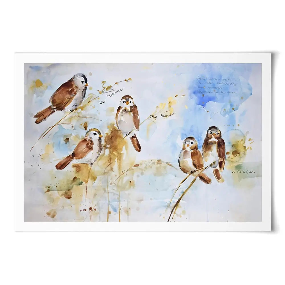 Holy Conversation Sparrows Art Print Holy Conversation Sparrows Art Print wall art product Tiffani Taylor - Independent