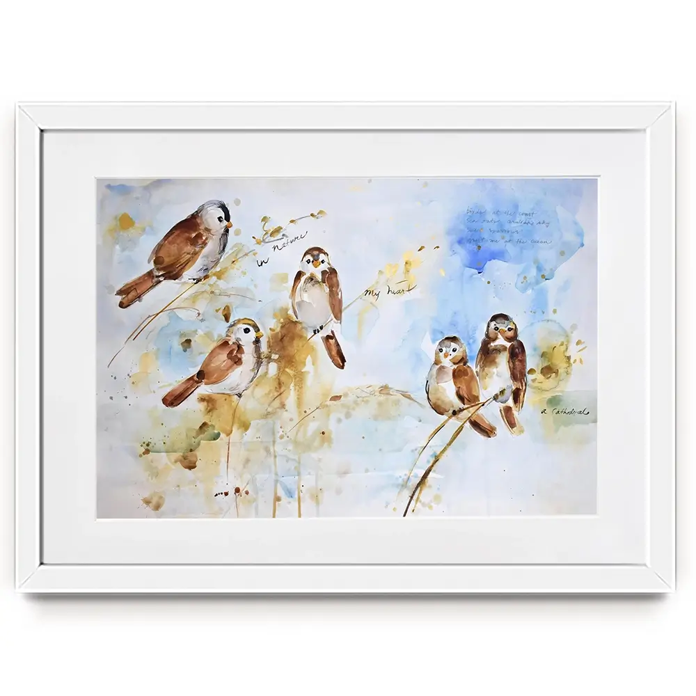 Holy Conversation Sparrows Framed Art Print Holy Conversation Sparrows Framed Art Print wall art product Tiffani Taylor - Independent