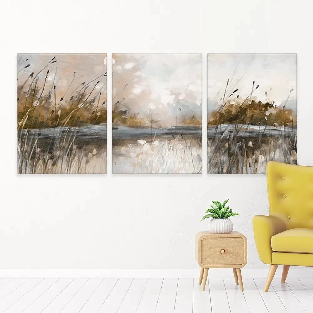 Honeybloom Lake View Trio Canvas Print Honeybloom Lake View Trio Canvas Print wall art product Carol Robinson