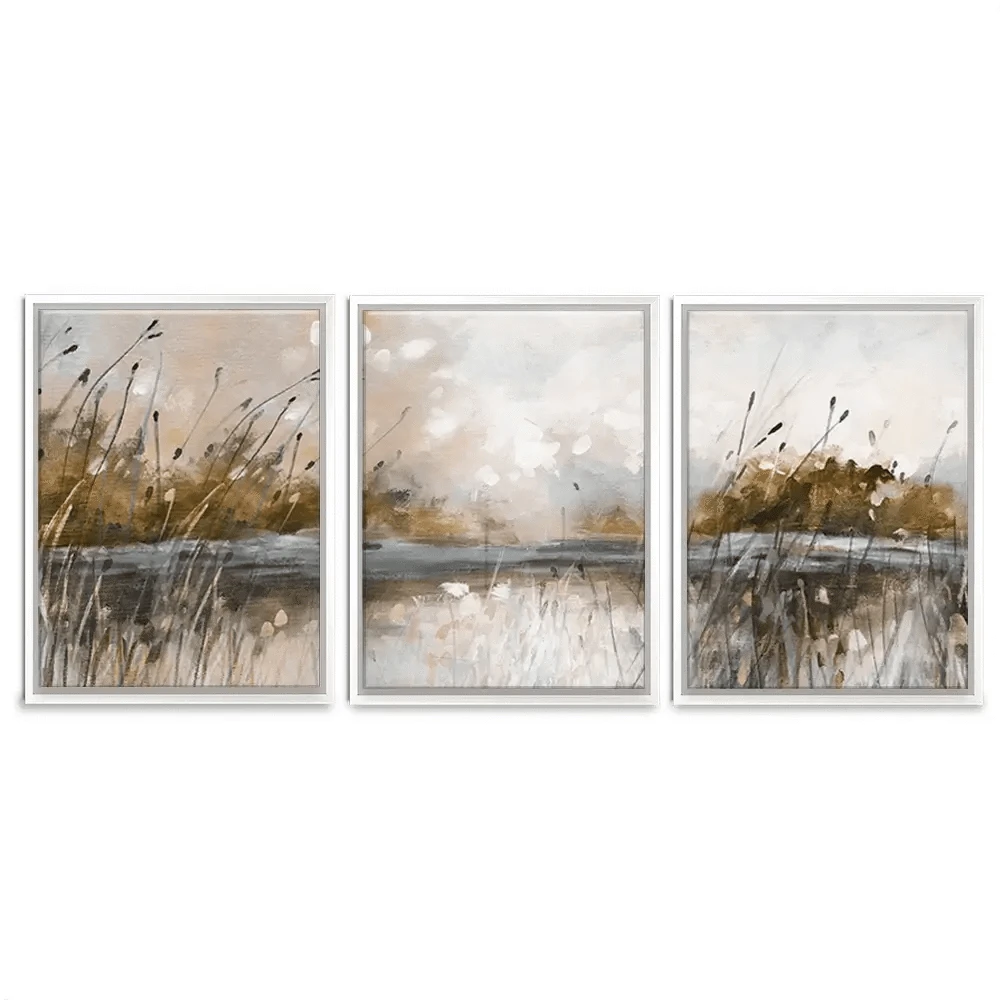Honeybloom Lake View Trio Canvas Print Honeybloom Lake View Trio Canvas Print wall art product Carol Robinson