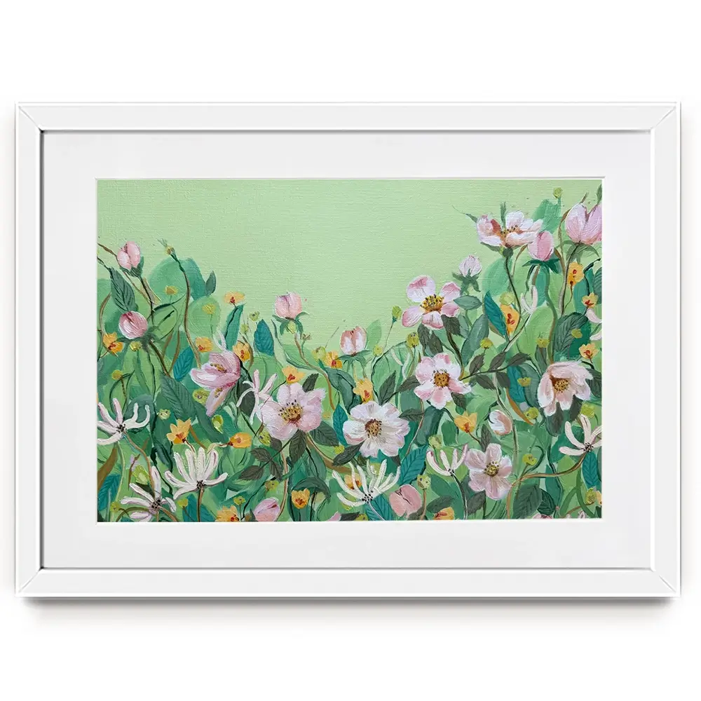 Honeysuckle And Roses Framed Art Print Honeysuckle And Roses Framed Art Print wall art product Karen Sutton