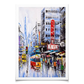 Hong Kong Street View Art Print Hong Kong Street View Art Print wall art product CYC / Shutterstock
