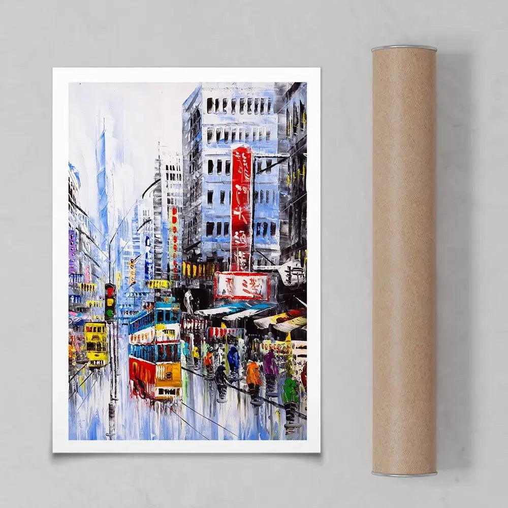 Hong Kong Street View Art Print Hong Kong Street View Art Print wall art product CYC / Shutterstock