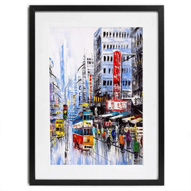 Hong Kong Street View Framed Art Print Hong Kong Street View Framed Art Print wall art product CYC / Shutterstock