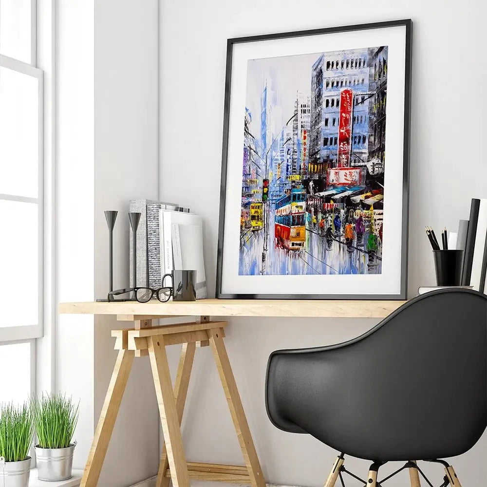 Hong Kong Street View Framed Art Print Hong Kong Street View Framed Art Print wall art product CYC / Shutterstock