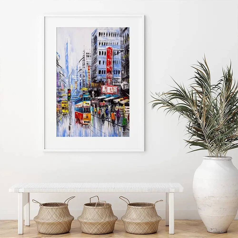 Hong Kong Street View Framed Art Print Hong Kong Street View Framed Art Print wall art product CYC / Shutterstock