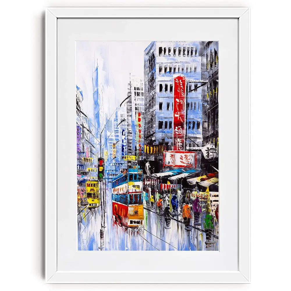 Hong Kong Street View Framed Art Print Hong Kong Street View Framed Art Print wall art product CYC / Shutterstock