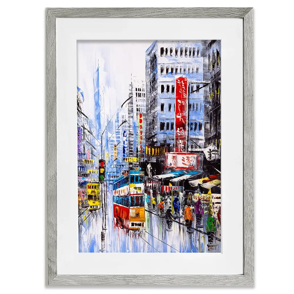 Hong Kong Street View Framed Art Print Hong Kong Street View Framed Art Print wall art product CYC / Shutterstock
