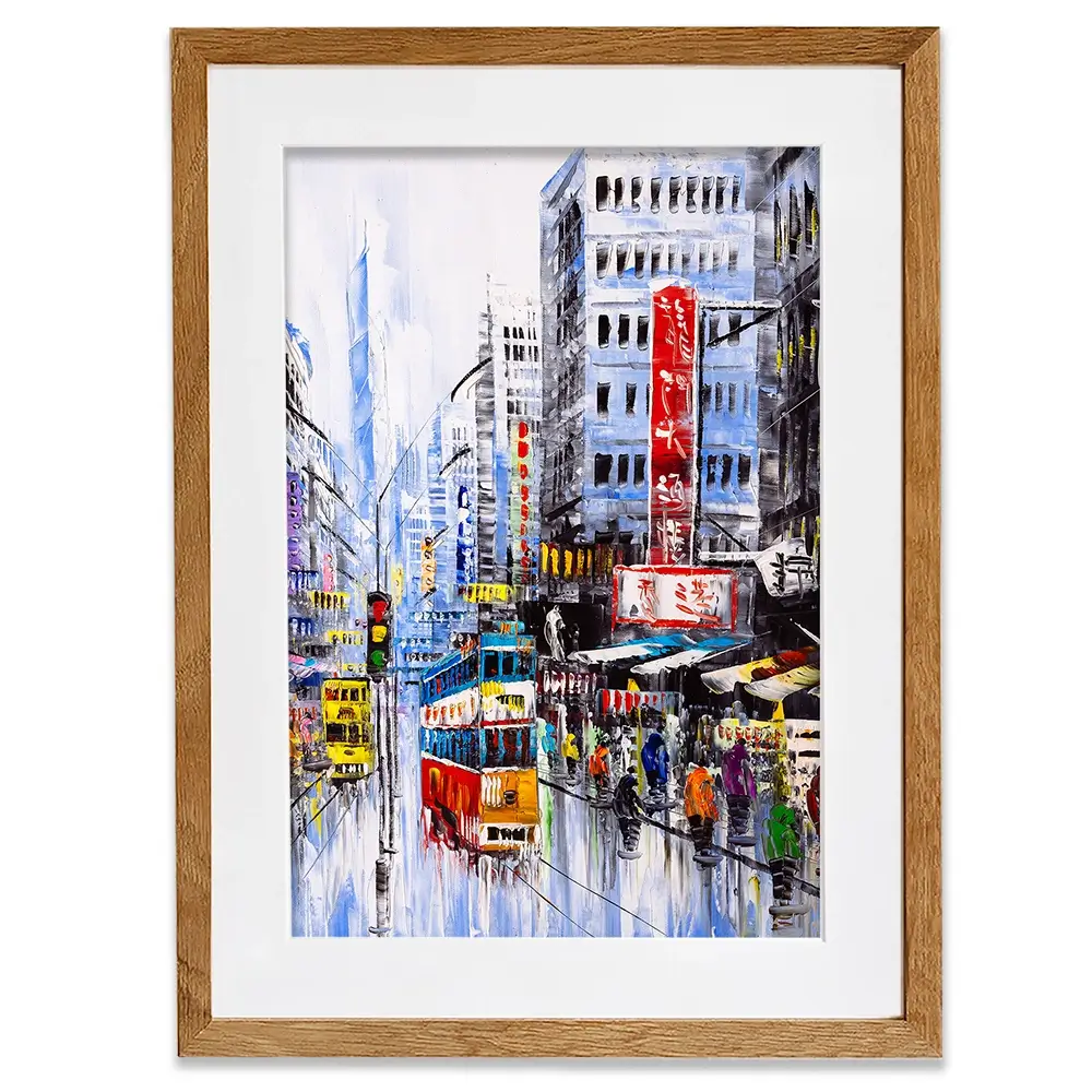 Hong Kong Street View Framed Art Print Hong Kong Street View Framed Art Print wall art product CYC / Shutterstock