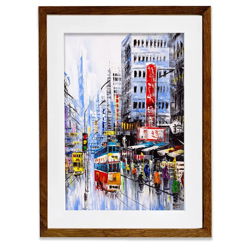 Hong Kong Street View Framed Art Print Hong Kong Street View Framed Art Print wall art product CYC / Shutterstock