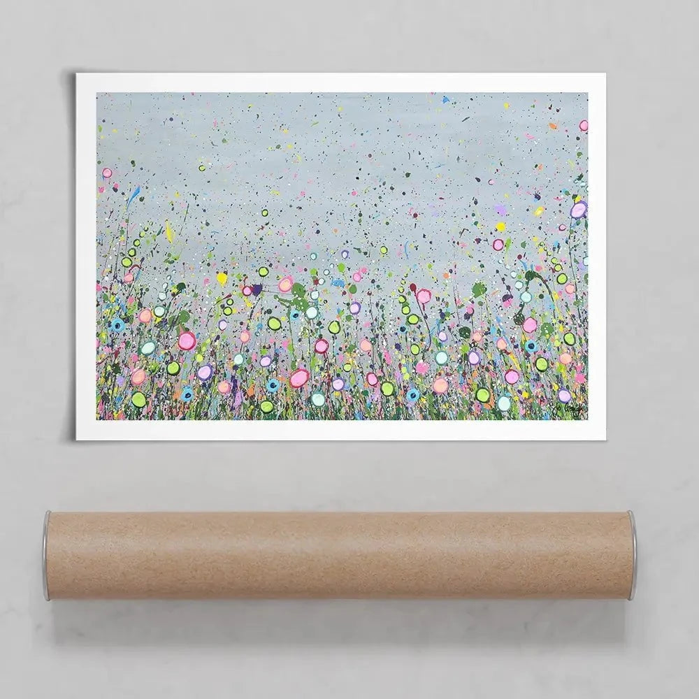 Hope Dances In The Flowers Art Print Hope Dances In The Flowers Art Print wall art product Jo Gough