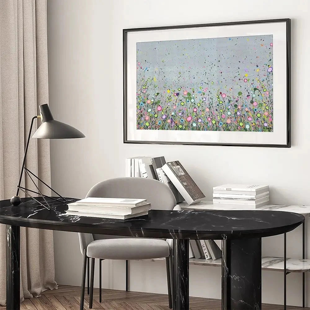 Hope Dances In The Flowers Framed Art Print Hope Dances In The Flowers Framed Art Print wall art product Jo Gough