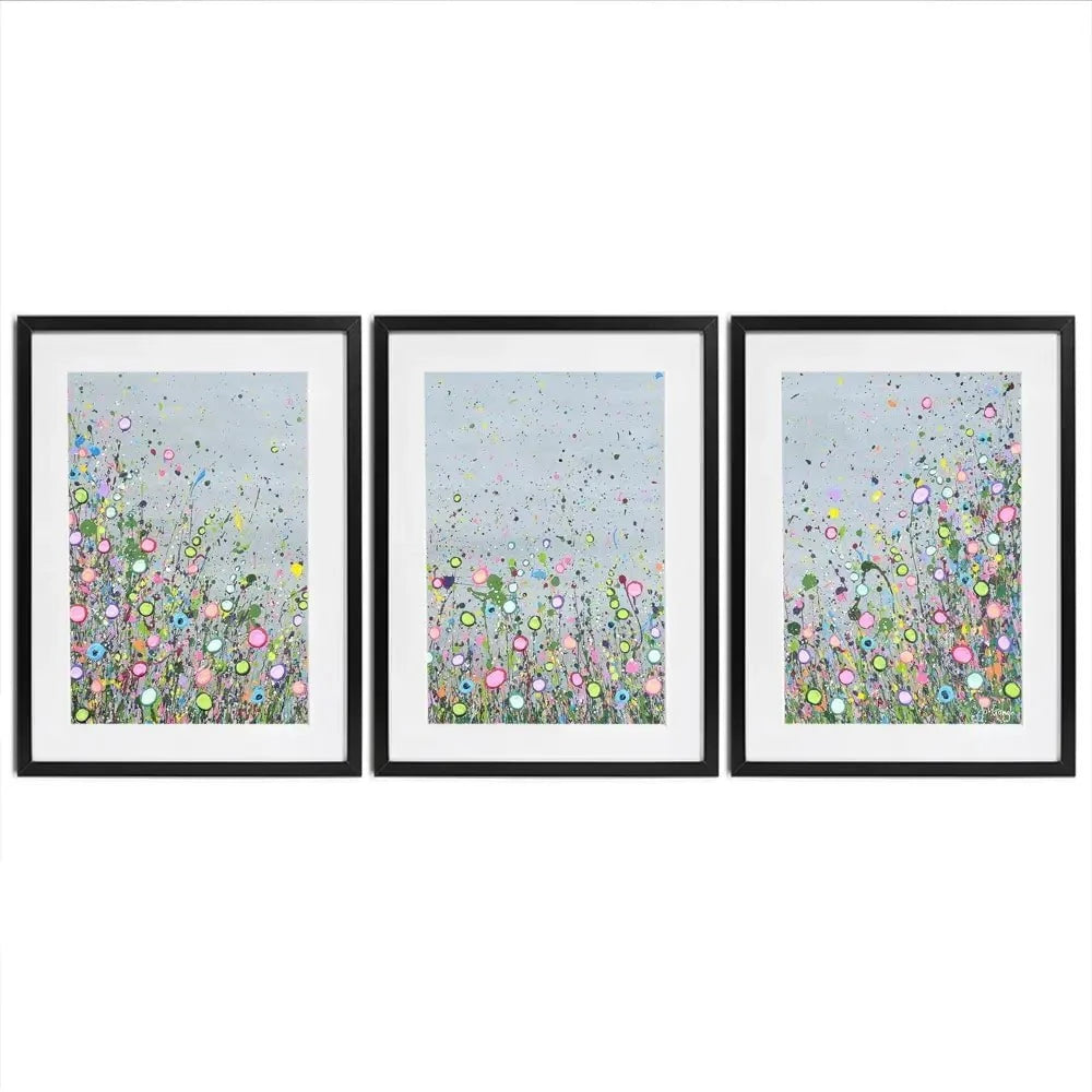 Hope Dances In The Flowers Framed Art Print Trio Hope Dances In The Flowers Framed Art Print Trio wall art product Jo Gough