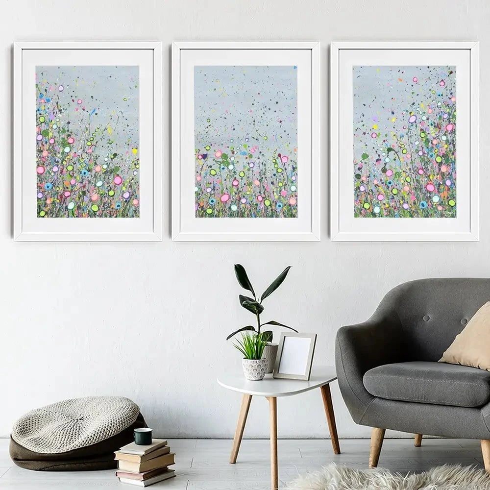 Hope Dances In The Flowers Framed Art Print Trio Hope Dances In The Flowers Framed Art Print Trio wall art product Jo Gough