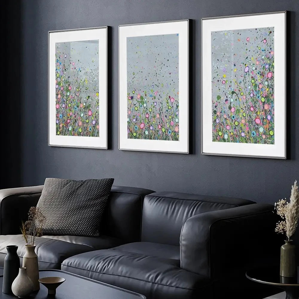 Hope Dances In The Flowers Framed Art Print Trio Hope Dances In The Flowers Framed Art Print Trio wall art product Jo Gough