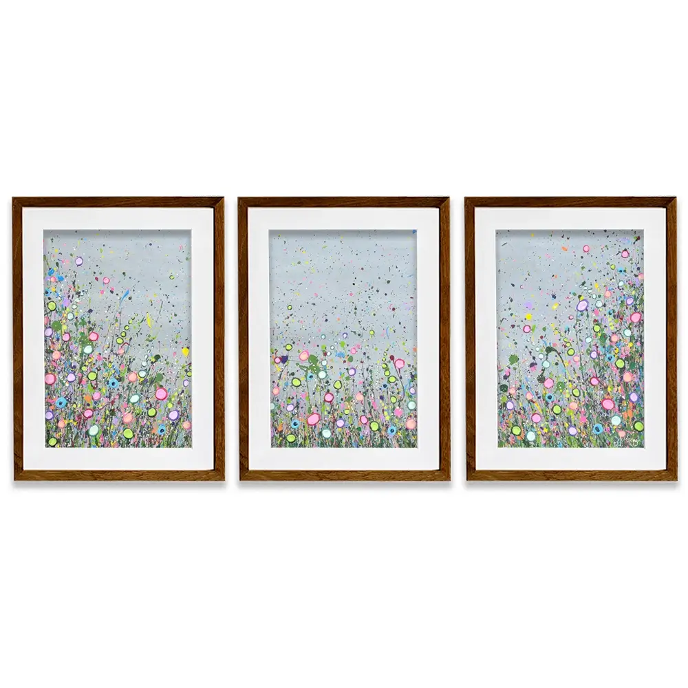 Hope Dances In The Flowers Framed Art Print Trio Hope Dances In The Flowers Framed Art Print Trio wall art product Jo Gough