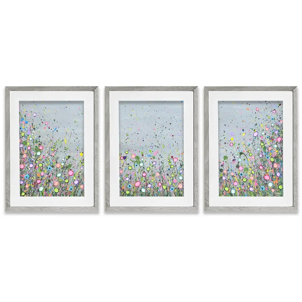 Hope Dances In The Flowers Framed Art Print Trio Hope Dances In The Flowers Framed Art Print Trio wall art product Jo Gough