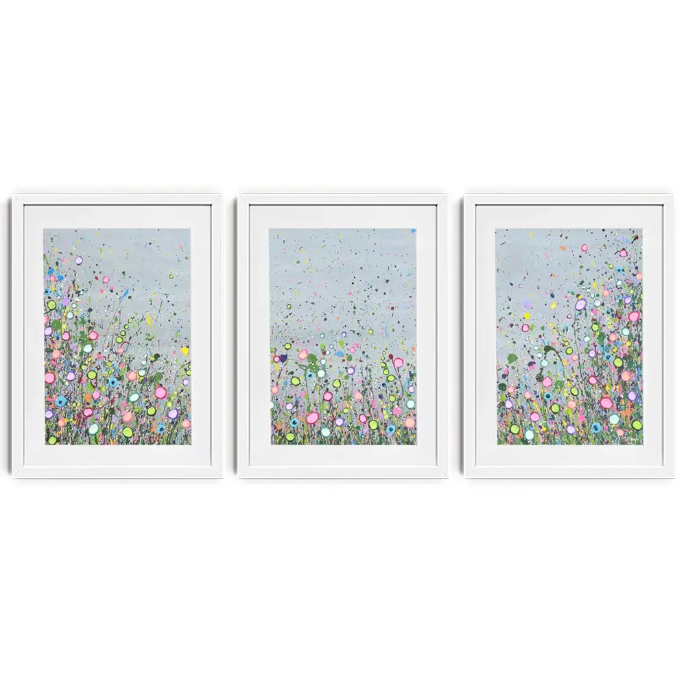 Hope Dances In The Flowers Framed Art Print Trio Hope Dances In The Flowers Framed Art Print Trio wall art product Jo Gough