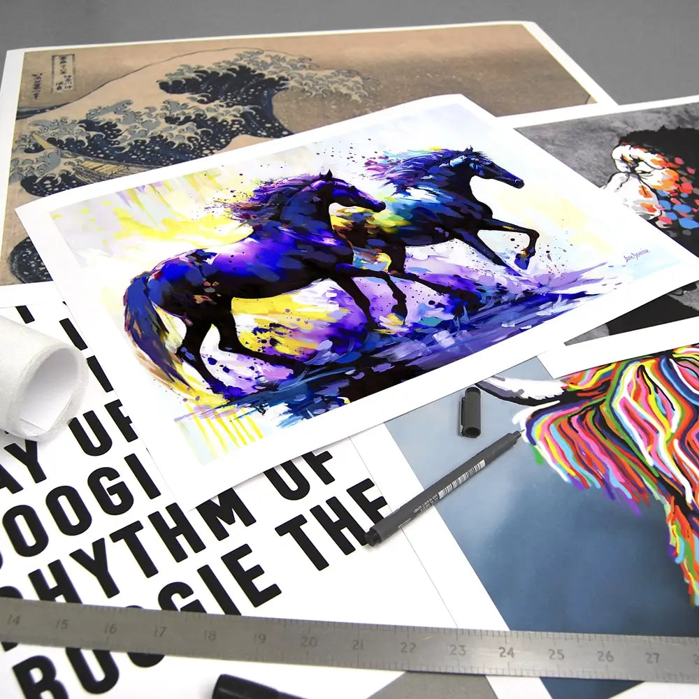 Horses On The Water Trail Art Print Horses On The Water Trail Art Print wall art product Leon Devenice