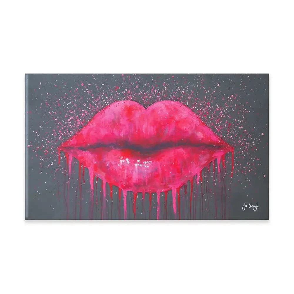Hot Lips Canvas Print Hot Lips Canvas Print wall art product Jo Gough