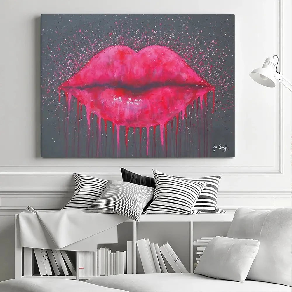 Hot Lips Canvas Print Hot Lips Canvas Print wall art product Jo Gough