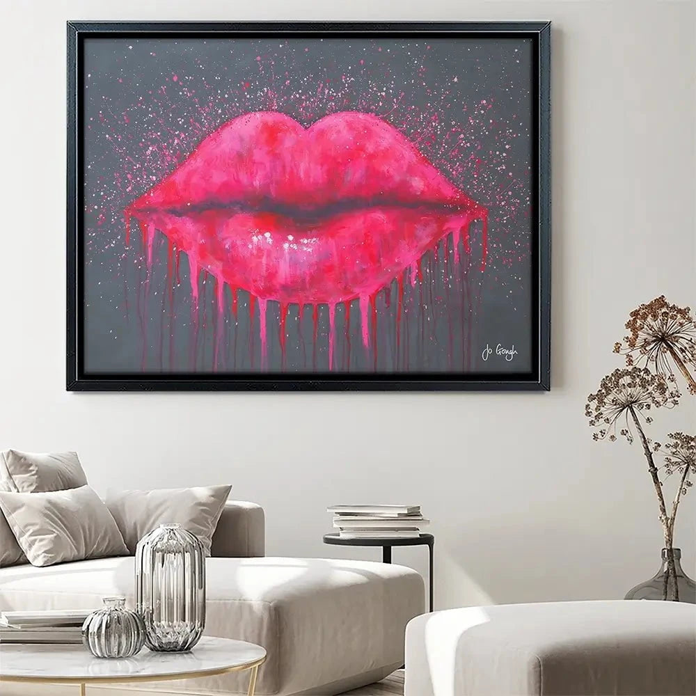 Hot Lips Canvas Print Hot Lips Canvas Print wall art product Jo Gough