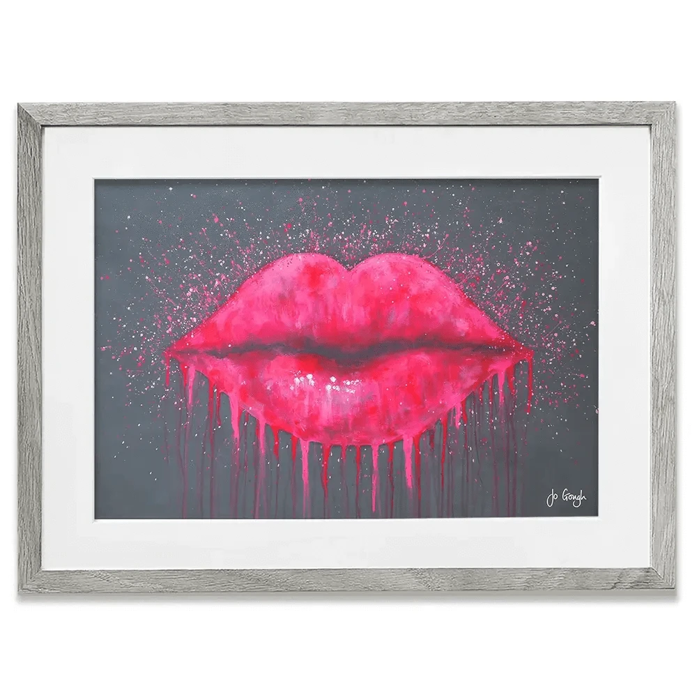 Hot Lips Framed Art Print Hot Lips Framed Art Print wall art product Jo Gough