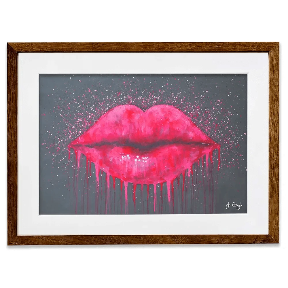 Hot Lips Framed Art Print Hot Lips Framed Art Print wall art product Jo Gough