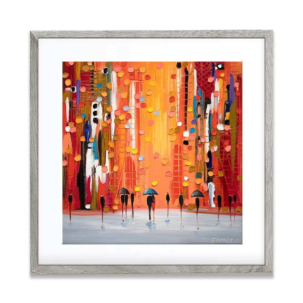 Hot Rainy Sunset Framed Art Print Hot Rainy Sunset Framed Art Print wall art product Ekaterina Ermilkina