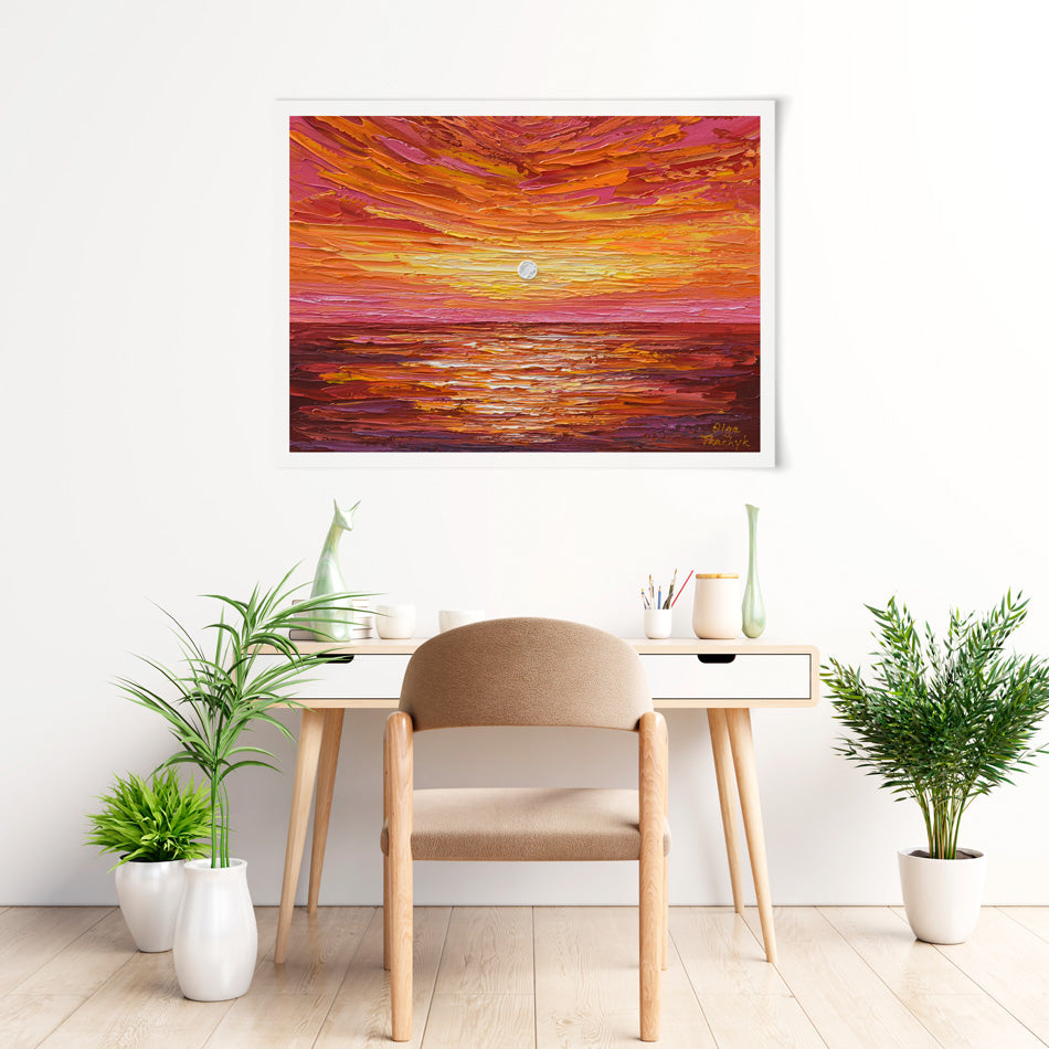 Hot Summer Sunset Art Print Hot Summer Sunset Art Print wall art product Olga Tkachyk