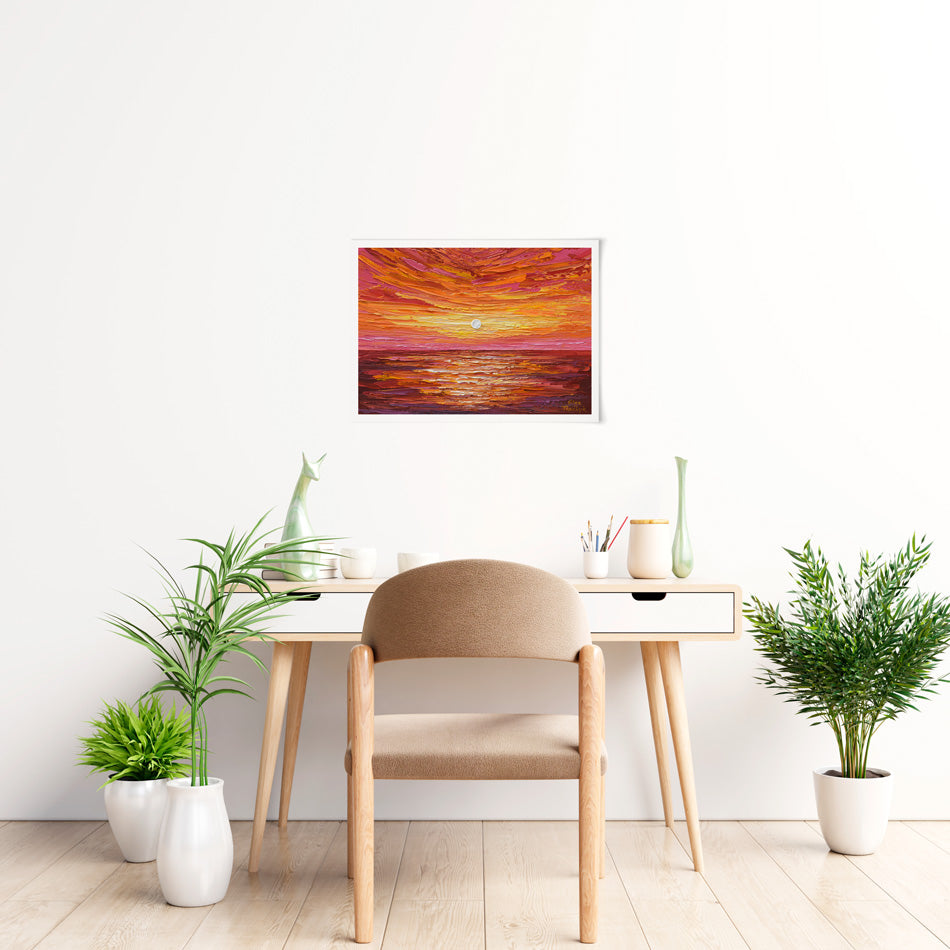 Hot Summer Sunset Art Print Hot Summer Sunset Art Print wall art product Olga Tkachyk