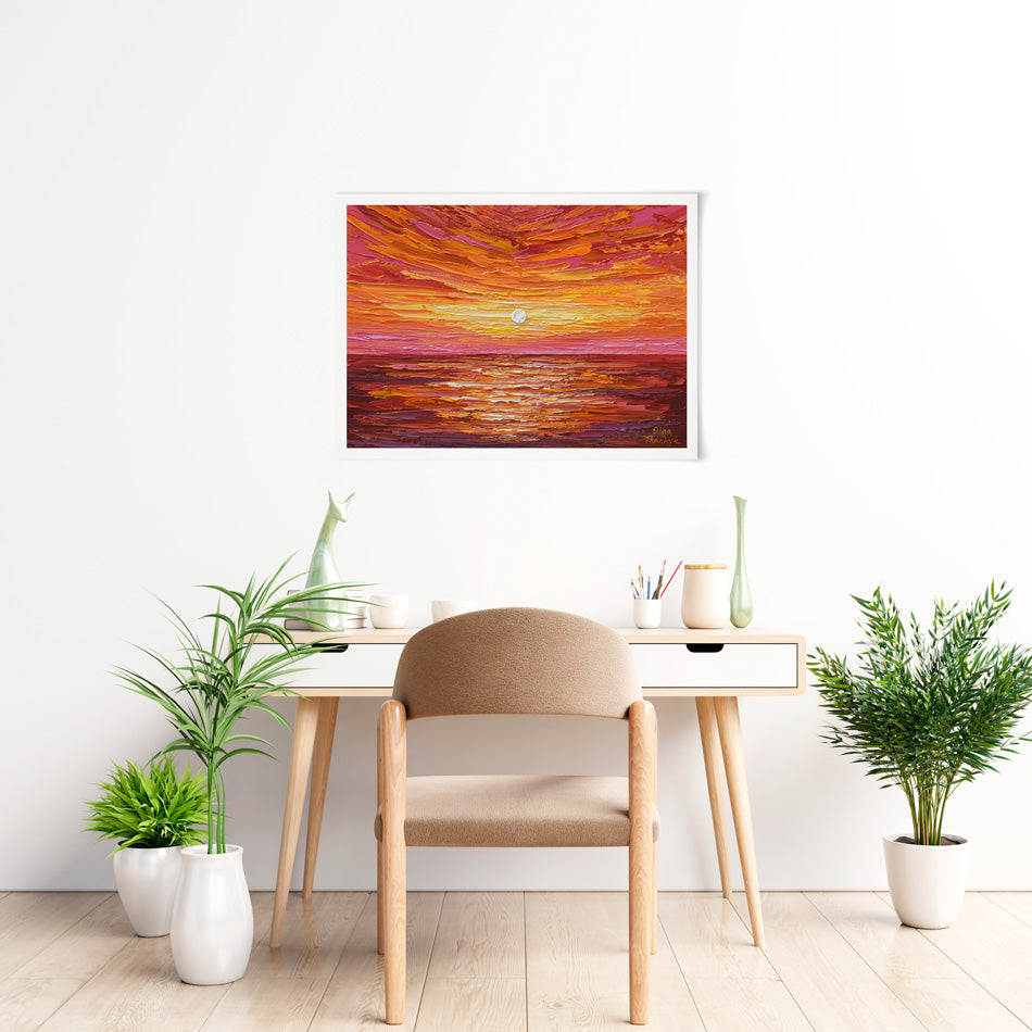 Hot Summer Sunset Art Print Hot Summer Sunset Art Print wall art product Olga Tkachyk