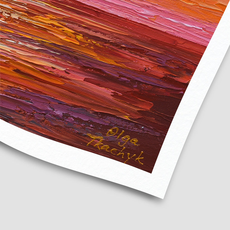 Hot Summer Sunset Art Print Hot Summer Sunset Art Print wall art product Olga Tkachyk