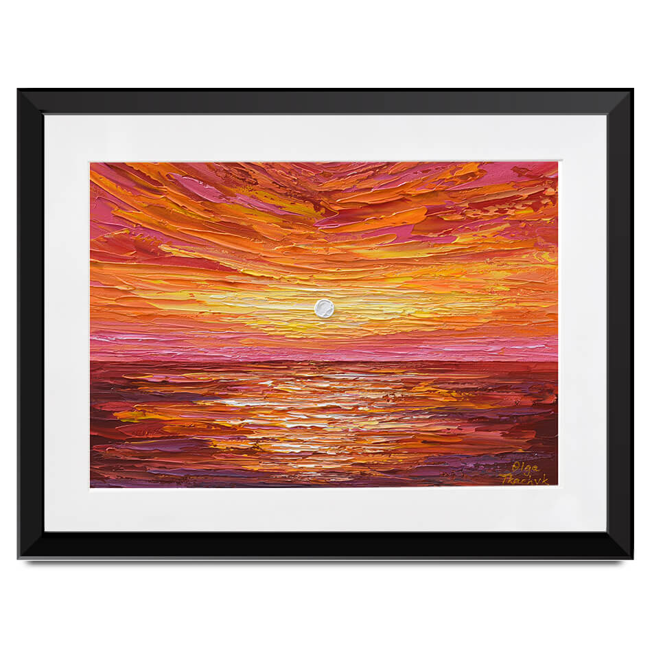 Hot Summer Sunset Framed Art Print Hot Summer Sunset Framed Art Print wall art product Olga Tkachyk