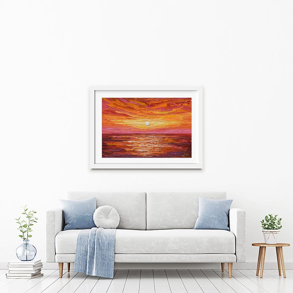 Hot Summer Sunset Framed Art Print wall art product Olga Tkachyk
