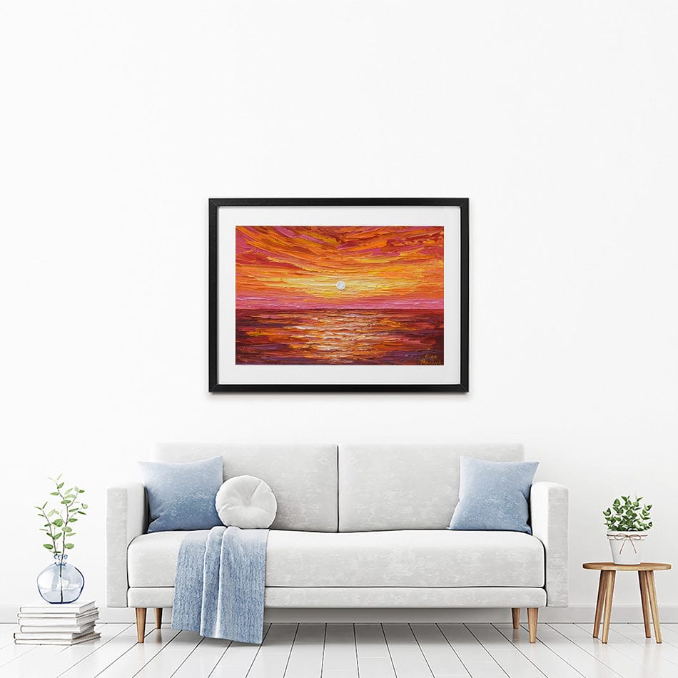 Hot Summer Sunset Framed Art Print wall art product Olga Tkachyk