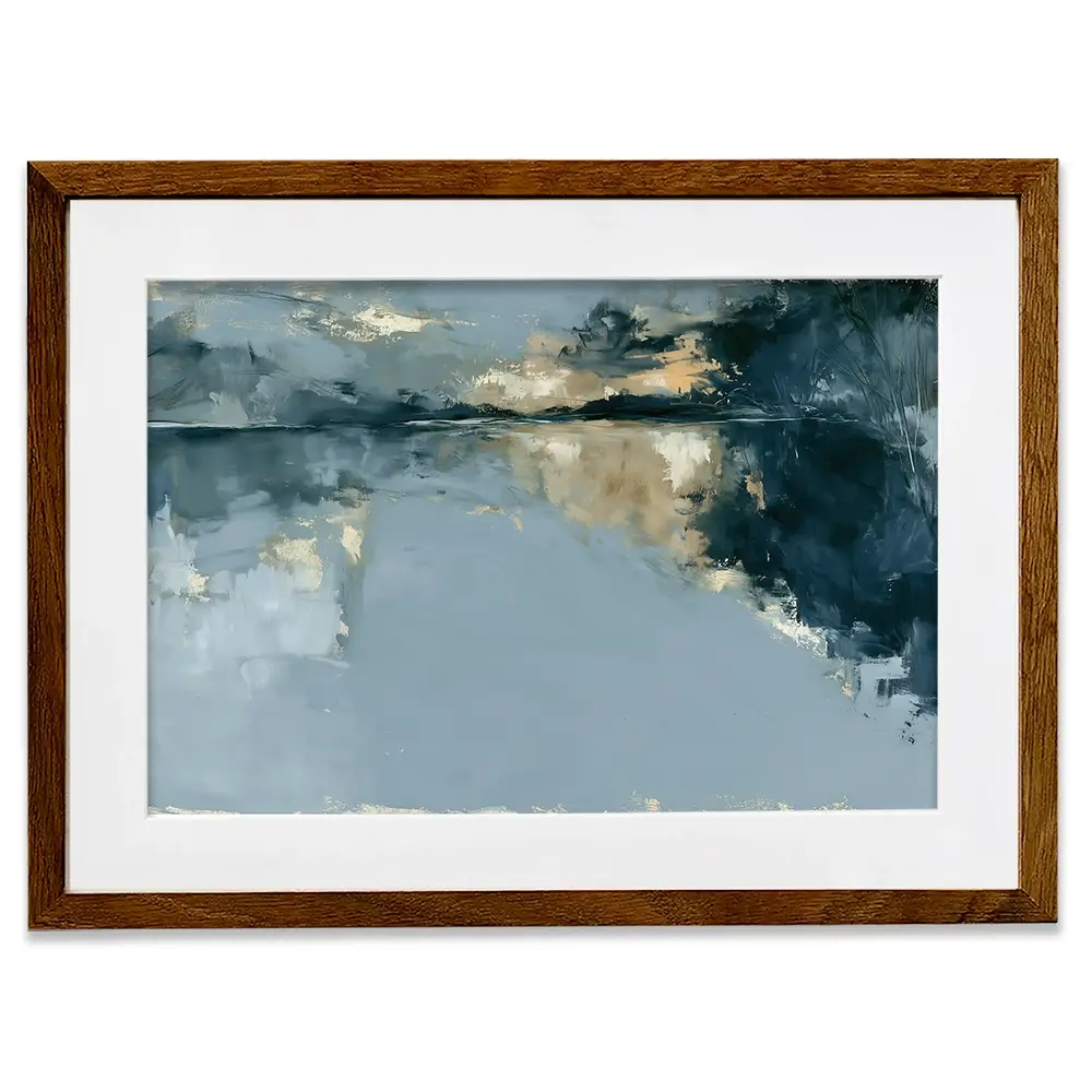 Hour Of Slow Reflection Framed Art Print Hour Of Slow Reflection Framed Art Print wall art product Chromatic Storm Studio