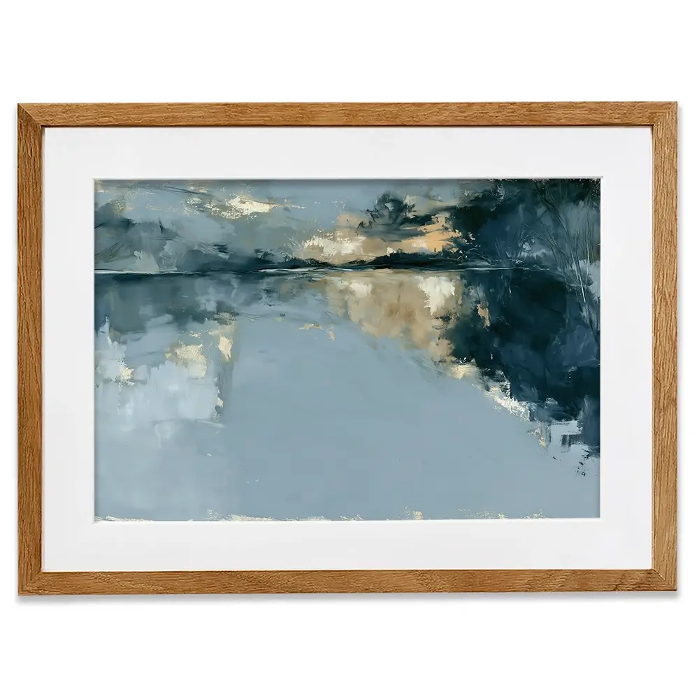 Hour Of Slow Reflection Framed Art Print Hour Of Slow Reflection Framed Art Print wall art product Chromatic Storm Studio
