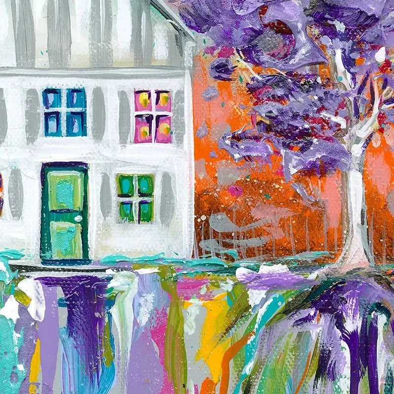 House With Purple Tree Art Print House With Purple Tree Art Print wall art product Estelle Grengs - Independent