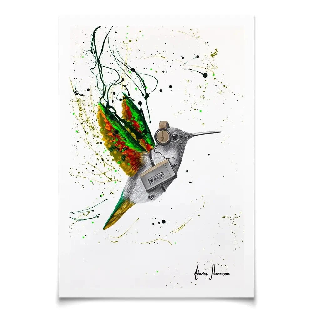 Hummingbird Beats Art Print Hummingbird Beats Art Print wall art product Ashvin Harrison