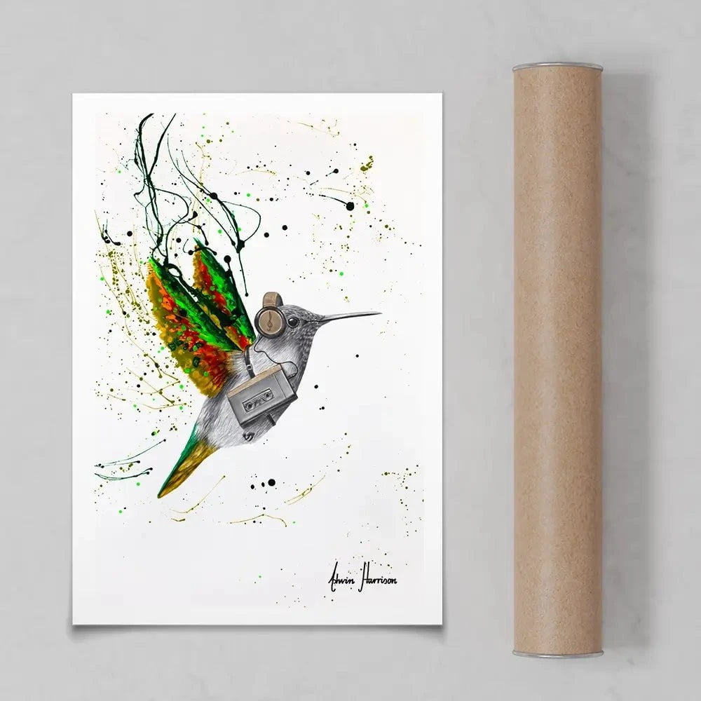 Hummingbird Beats Art Print Hummingbird Beats Art Print wall art product Ashvin Harrison